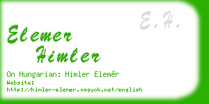 elemer himler business card